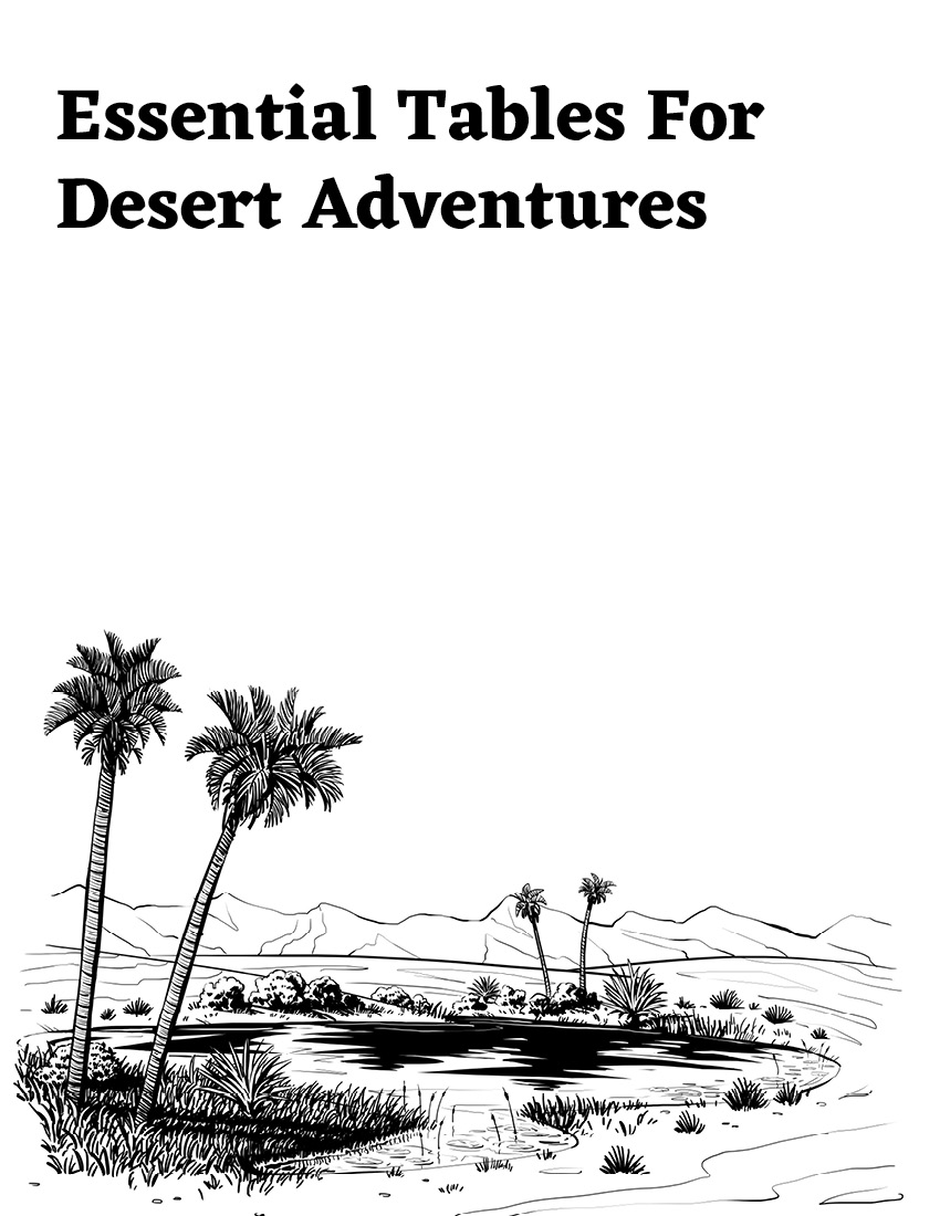 Essential Tables For Desert Adventures - Main Image